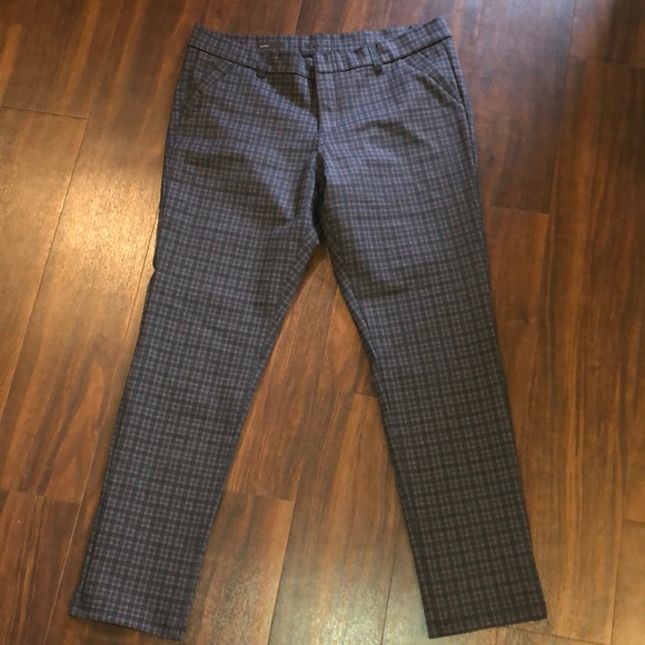 Kut from the Kloth Pants - KUT black gray and maroon skinny plaid pants size 14P